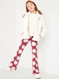 Image number 3 showing, High-Waisted PowerChill Crossover Flared Leggings for Girls