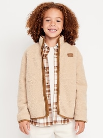 Image number 1 showing, Sherpa Zip-Front Jacket for Boys