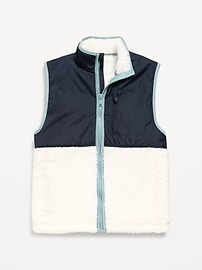 Image number 2 showing, Sherpa Mixed Media Vest for Boys