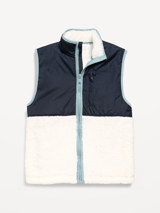 Image number 1 showing, Sherpa Mixed Media Vest for Boys