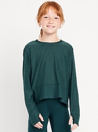 L'image numéro 1 présente T-shirt Performance NuageSport à manches longues pour fille