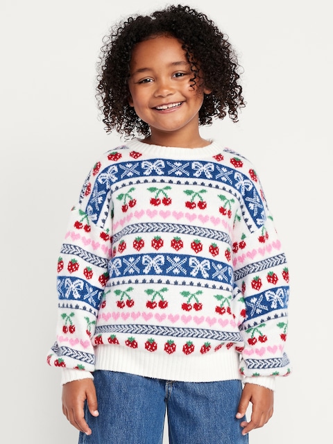 Chandail SoSoft surdimensionné à motif pour fille