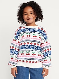 L'image numéro 1 présente Chandail SoSoft surdimensionné à motif pour fille