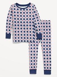 Image number 1 showing, Printed Snug-Fit Pajama Set for Toddler & Baby