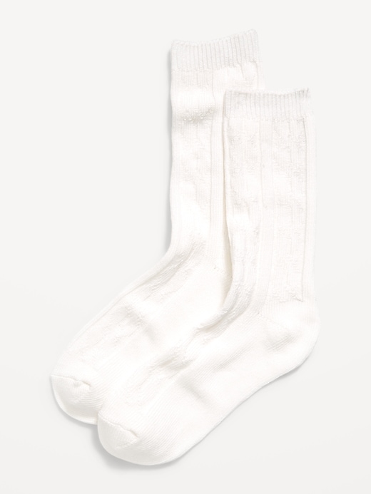 Image number 1 showing, Cable Knit Crew Socks for Women