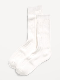 Image number 1 showing, Cable Knit Crew Socks for Women