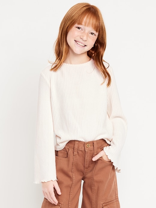 Image number 1 showing, CozePlush Long-Sleeve Top for Girls