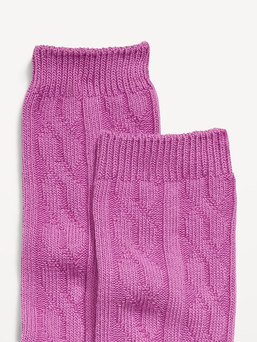 L'image numéro 2 présente Chaussettes à tricot torsadé pour femme