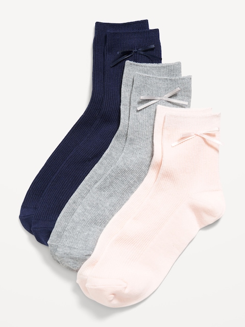 Chaussettes courtes à boucle pour femme (paquet de 3 paires)