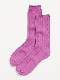 L'image numéro 1 présente Chaussettes à tricot torsadé pour femme