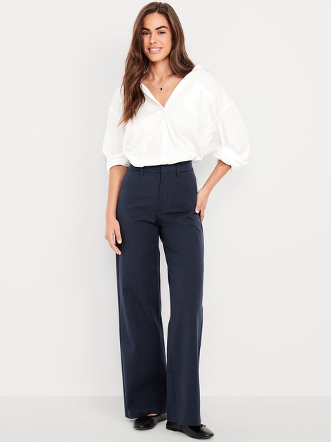 Pantalon Pixie à jambe ultra-large à taille haute