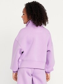 L'image numéro 2 présente Chandail à demi-glissière en molleton raffiné pour fille