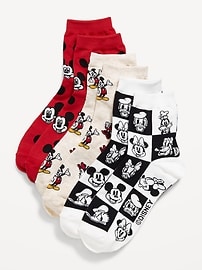 Image number 1 showing, Disney© 3-Pack Novelty Quarter Crew Socks for Women