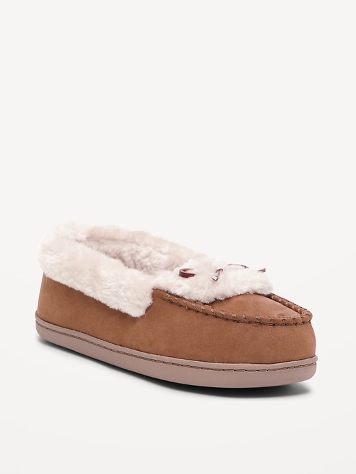 Image number 2 showing, Cozy-Lined Moccasin Slippers for Women