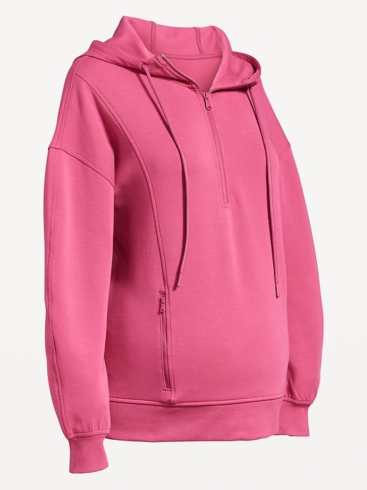 Image number 1 showing, Maternity Dynamic Fleece Half-Zip Hoodie