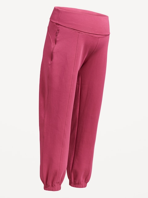 Maternity Dynamic Fleece Rollover Waist Joggers