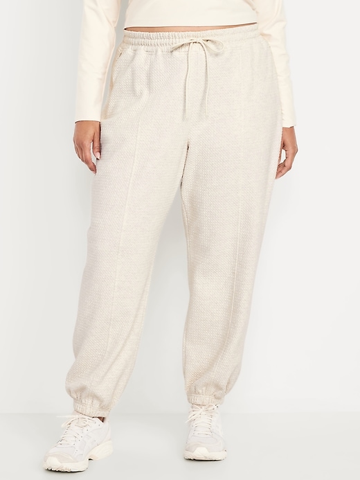 Image number 7 showing, High-Waisted Dynamic Fleece Textured Sweatpants