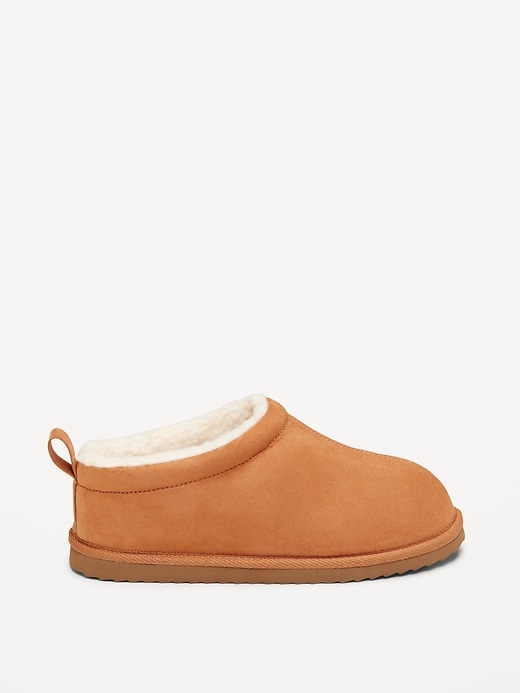 L'image numéro 4 présente Pantoufles de style mule en suédine avec doublure en Sherpa pour garçon