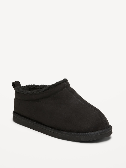 Pantoufles de style mule en suédine avec doublure en Sherpa pour garçon