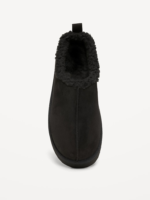 Image number 2 showing, Faux-Suede Sherpa Lined Platform Mule Boots for Girls