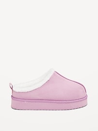 Image number 3 showing, Faux-Suede Sherpa Lined Platform Mule Boots for Girls