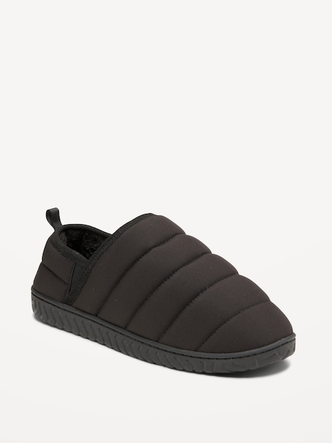 Nylon Puff Slipper for Men - Black Jack