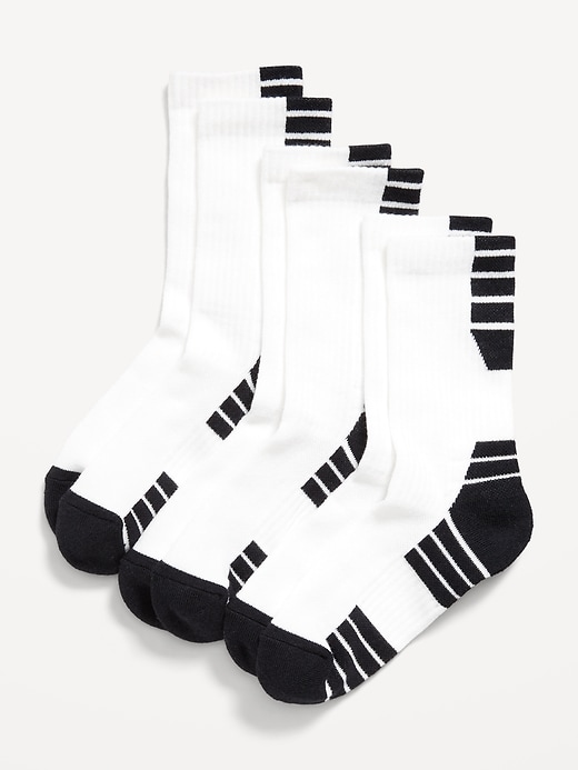 Image number 1 showing, Crew Go-Dry Basketball Socks 3-Pack for Boys