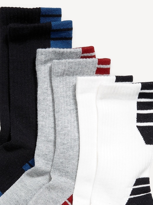 Image number 2 showing, Crew Go-Dry Basketball Socks 3-Pack for Boys
