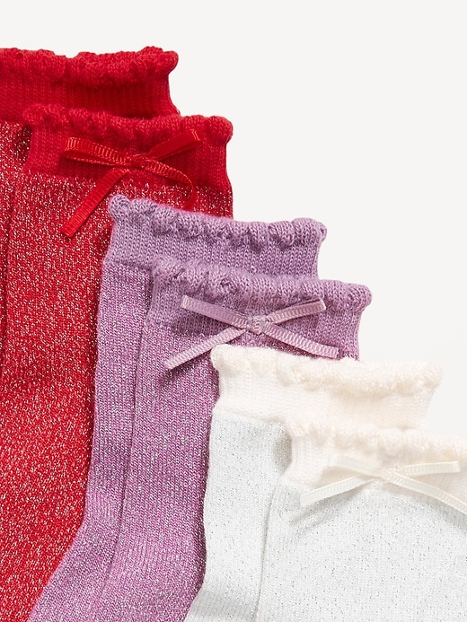L'image numéro 2 présente Chaussettes scintillantes à boucle pour tout-petit et bébé (paquet de 3 paires)