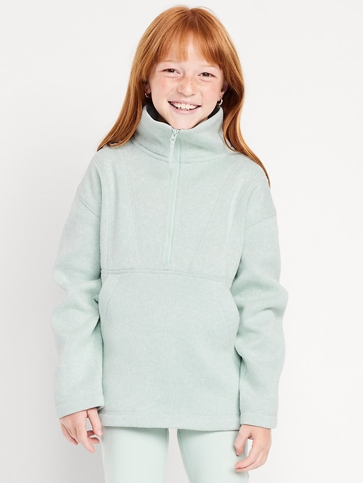 Image number 1 showing, Sweater-Fleece Quarter-Zip Tunic for Girls