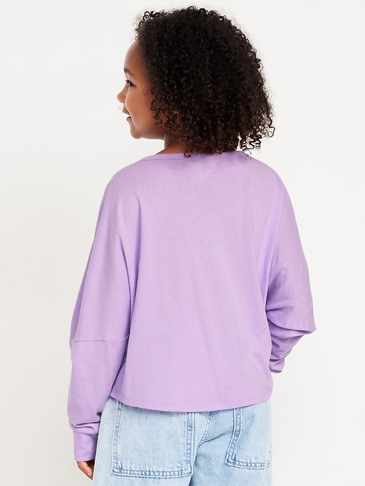 Image number 2 showing, Long-Sleeve Cropped Top for Girls