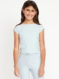 Image number 3 showing, PowerSoft Fitted Twist Back Top for Girls