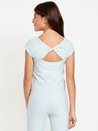 Image number 2 showing, PowerSoft Fitted Twist Back Top for Girls