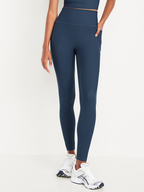 High-Waisted PowerSoft 7/8 Pocket Leggings - Dusk Navy