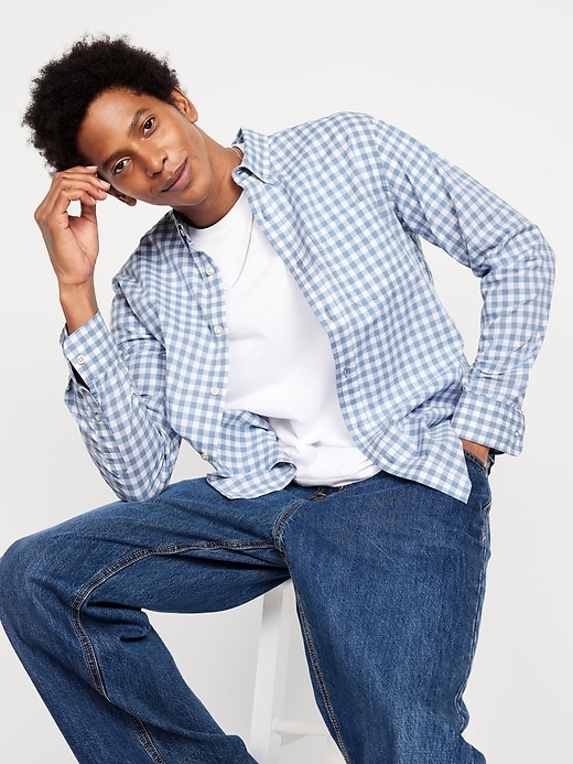 L'image numéro 3 présente Chemise passe-partout à coupe étroite à motif