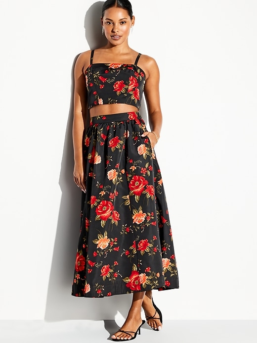 Image number 3 showing, The Occasion by Old Navy Taffeta Cropped Tank Top