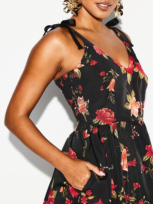 Image number 7 showing, The Occasion by Old Navy Fit & Flare Taffeta Mini Dress