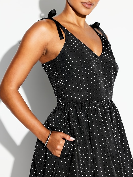 Image number 6 showing, The Occasion by Old Navy Fit & Flare Taffeta Mini Dress