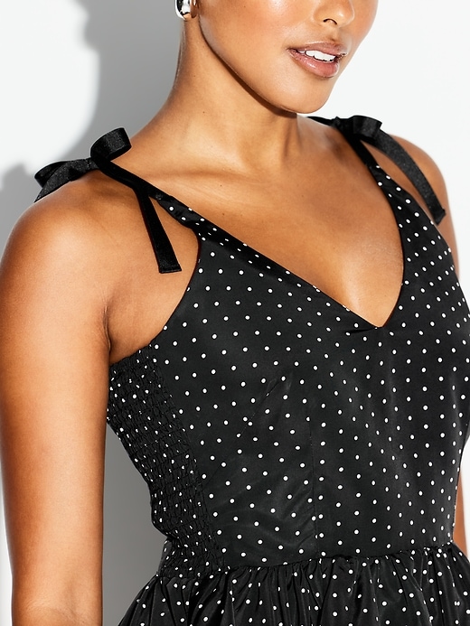 Image number 7 showing, The Occasion by Old Navy Fit & Flare Taffeta Mini Dress