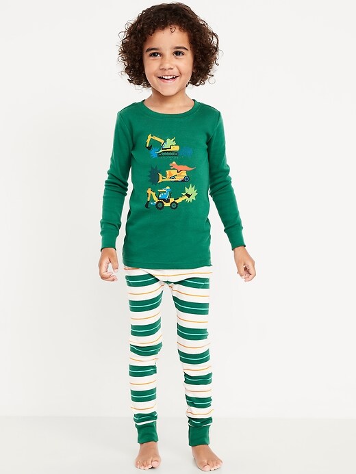 Image number 1 showing, Snug-Fit Graphic Pajama 4-Piece for Toddler & Baby