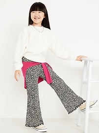 Image number 3 showing, Textured Knit Flare Leggings for Girls
