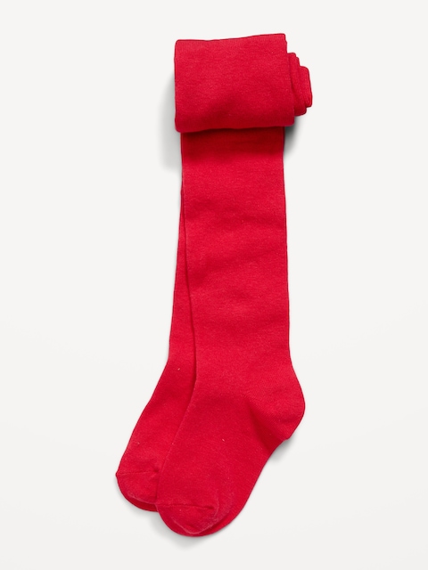 Soft-Knit Solid Tights for Toddler Girls - Roma Red