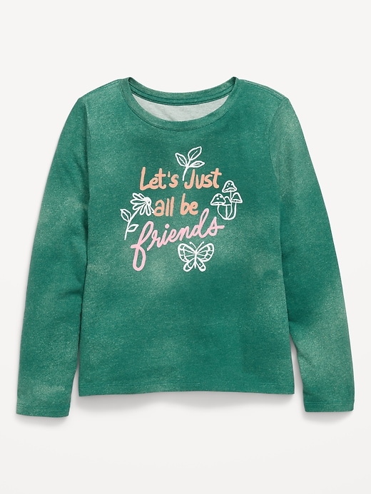 Image number 1 showing, Long-Sleeve Graphic T-Shirt for Girls