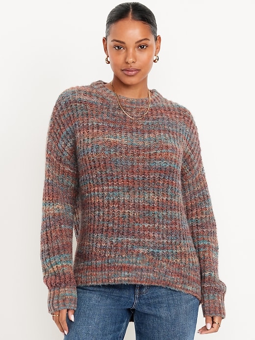 Image number 1 showing, Shaker-Stitch Crew-Neck Tunic Sweater