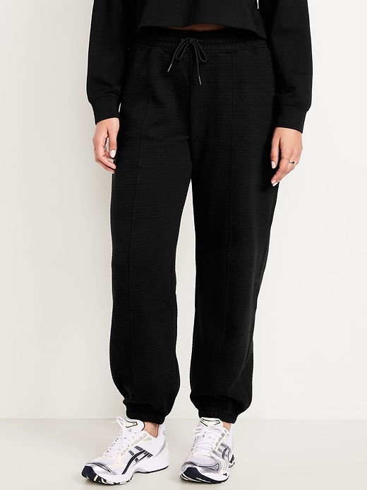 Image number 5 showing, High-Waisted Dynamic Fleece Textured Sweatpants