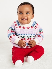 L'image numéro 1 présente Chandail tunique SoSoft à motif jacquard pour bébé