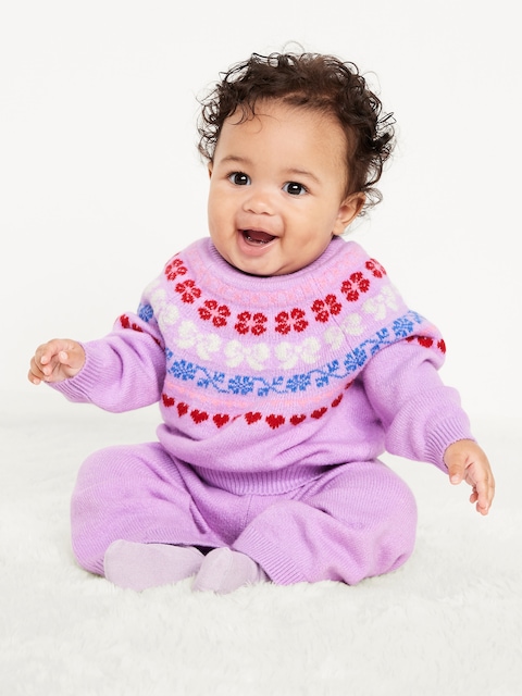 Ensemble chandail et pantalon en tricot SoSoft à motif jacquard pour bébé