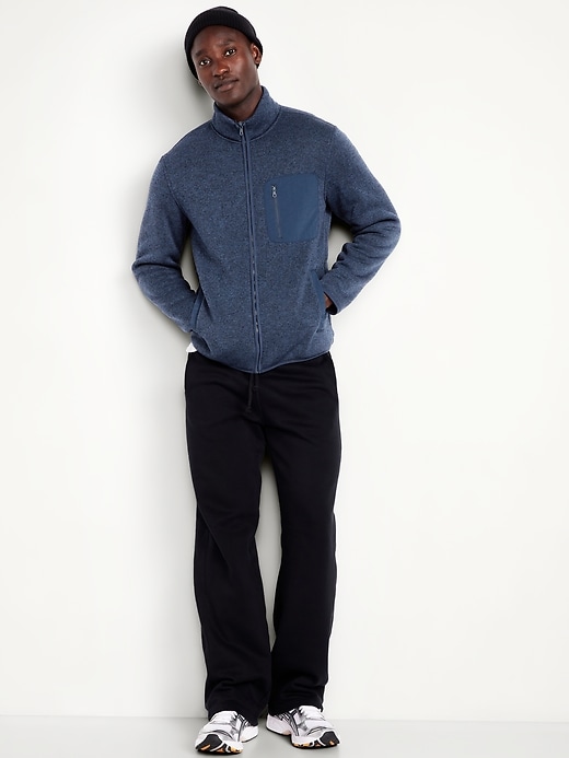 Image number 3 showing, Sherpa-Lined Fleece-Knit Jacket