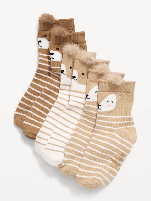 Chaussettes de créatures pour tout-petit et bébé (paquet de 3 paires)