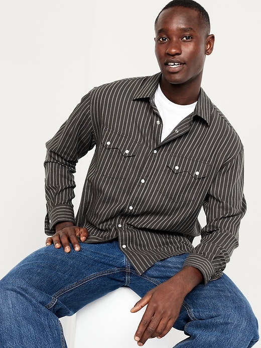 Image number 3 showing, Textured Western Pocket Shirt